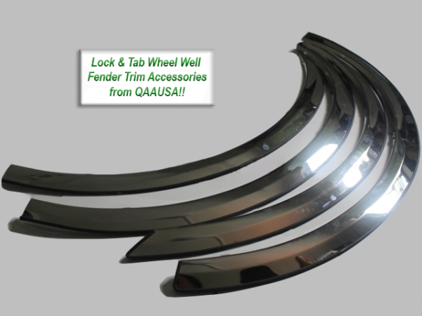 QAA - WZ18182 Molded Stainless Steel Wheel Well Fender Trim 4Pc 1988-1998 Chevrolet Silverado QAA