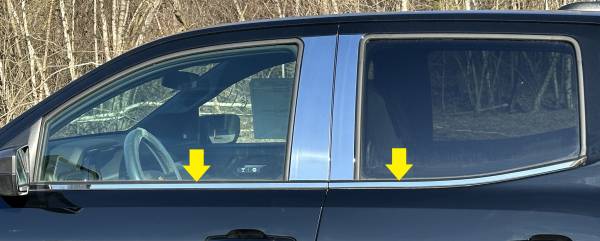 QAA - WS63150 Stainless Steel Window Sill Accent 4Pc 2023-2024 Chevrolet Colorado QAA