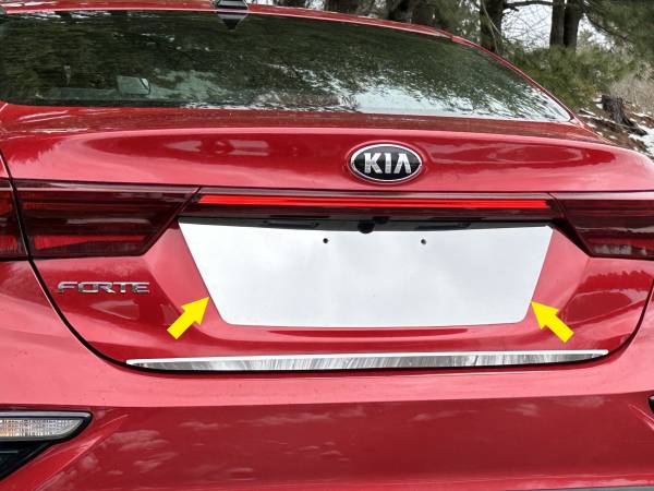 QAA - LP19810 Stainless Steel License Plate Bezel 1Pc 2019-2024 Kia Forte QAA