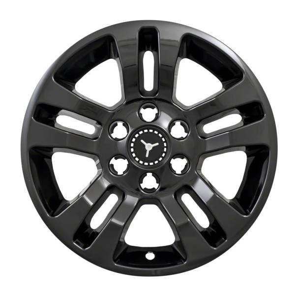 QAA - HUB59171B Gloss Black Plated ABS plastic Wheel Cover Hub Cap 4Pc 2014-2020 Chevrolet Silverado QAA