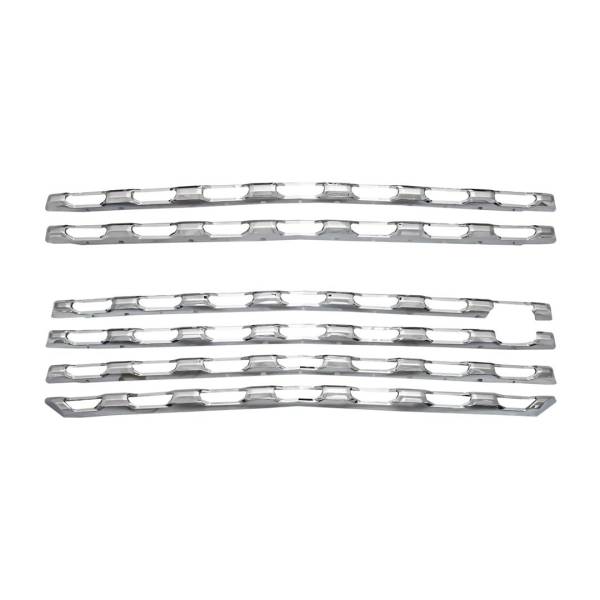 QAA - SGC59172 Chrome Plated ABS plastic Grille Overlay 6Pc 2019-2021 Chevrolet Silverado QAA