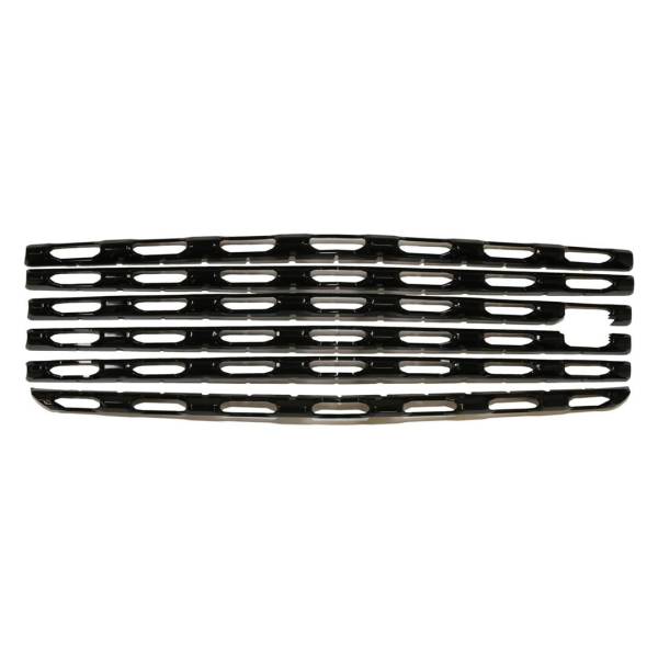 QAA - SGC59172B Gloss Black Plated ABS plastic Grille Overlay 6Pc 2019-2021 Chevrolet Silverado QAA