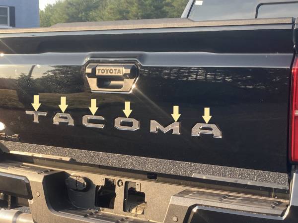 QAA - SGR74172 Stainless Steel Graphic/Logo/emblem 6Pc 2024 Toyota Tacoma QAA