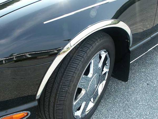 QAA - WZ43670 Molded Stainless Steel Wheel Well Fender Trim 4Pc 2003-2006 Ford Thunderbird QAA