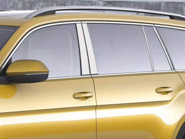 QAA - PP70642 Stainless Steel Pillar Trim 8Pc 2020-2025 Volkswagen Atlas Cross Sport QAA