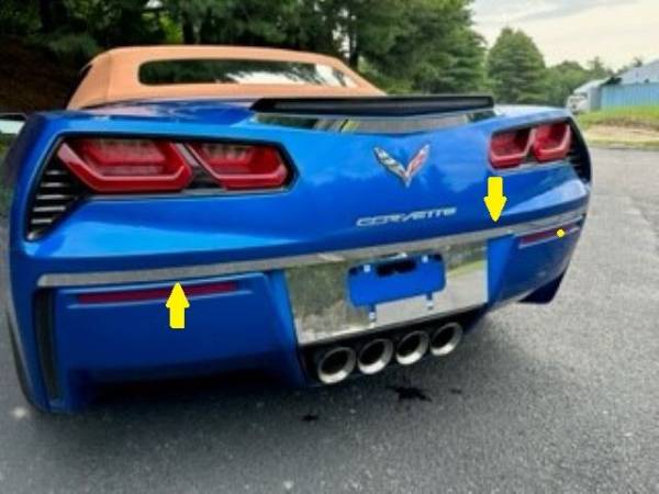 QAA - RD54115 Stainless Steel Rear Deck Accent 1Pc 2014-2019 Chevrolet Corvette C7 QAA