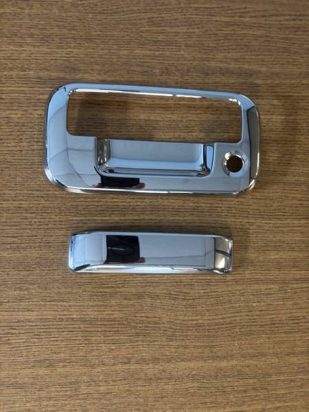 QAA - DH44307 Chrome Plated ABS plastic Tailgate Handle Cover 2Pc 2004-2014 Ford F-150, 2008-2015 Ford F-250 Super Duty, 2008-2015 Ford F-350 Super Duty QAA
