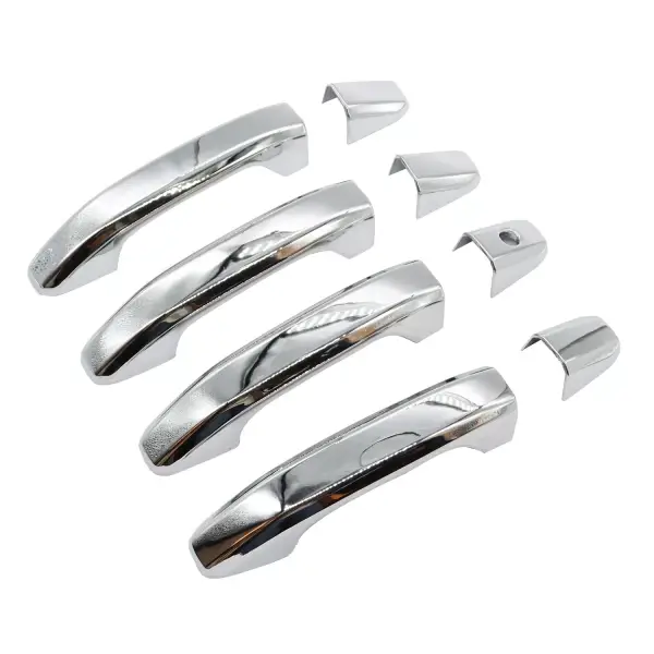 QAA - DH59170 Chrome Plated ABS plastic Door Handle Cover 8Pc 2019-2020 Chevrolet Silverado 1 Keyhole QAA
