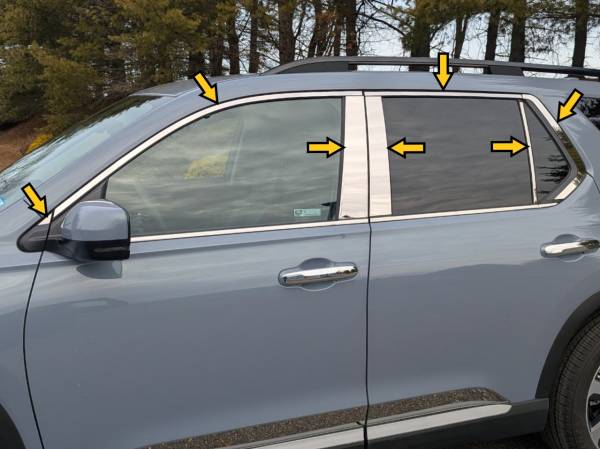 QAA - WP73260 Stainless Steel Window Accent Package 14Pc 2023-2026 Honda Pilot QAA