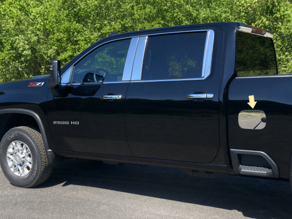 QAA - GC60184 Stainless Steel Gas Cap Door Trim 1Pc 2020-2025 Chevrolet Silverado HD QAA