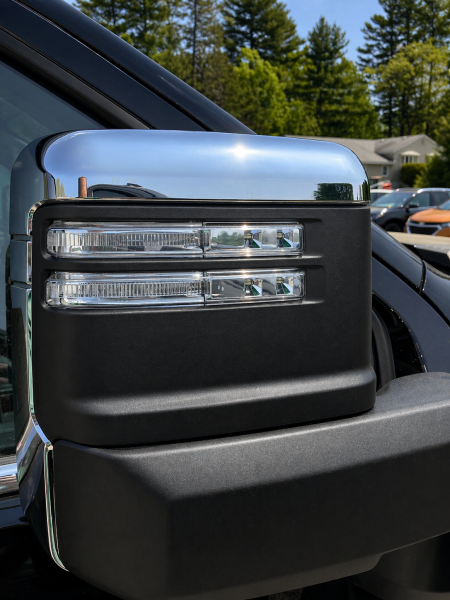 QAA - MC60184 Chrome Plated ABS plastic Mirror Cover 4Pc 2020-2025 Chevrolet Silverado HD, 2020-2025 GMC Sierra HD QAA