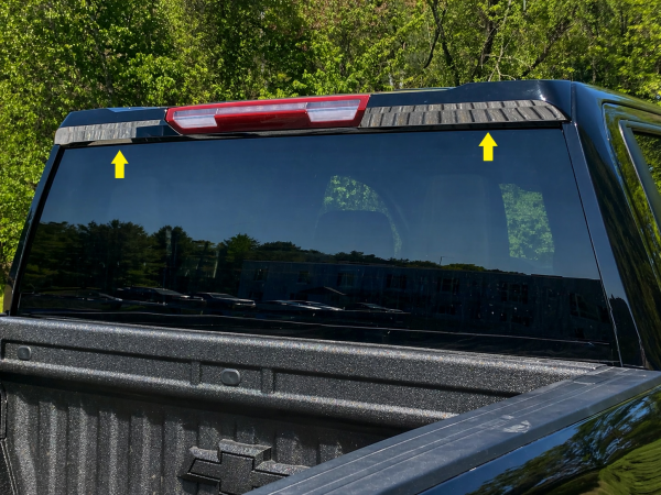 QAA - RWT60184 Stainless Steel Rear Window Top 1Pc 2020-2025 Chevrolet Silverado HD QAA