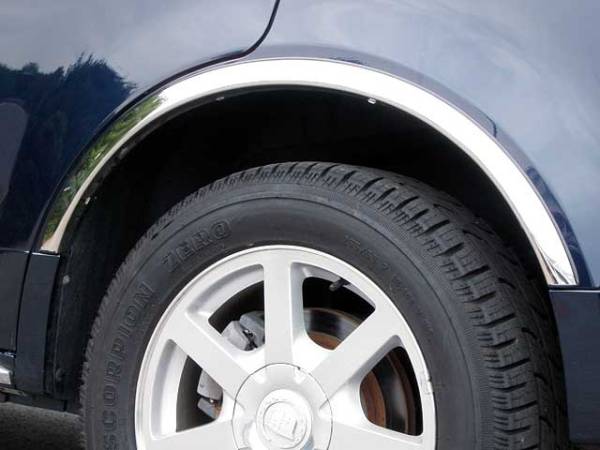 QAA - WZ46260 Molded Stainless Steel Wheel Well Fender Trim 4Pc 2004-2009 Cadillac SRX QAA