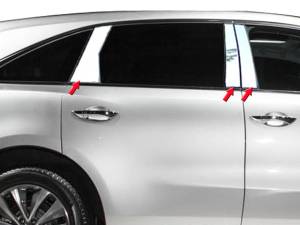 QAA - PP14298 Stainless Steel Pillar Trim 6Pc 2014-2020 Acura MDX QAA - Image 1