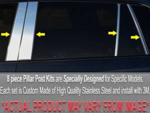 PP25951 Stainless Steel Pillar Trim 8Pc 2000-2006 BMW X5 QAA