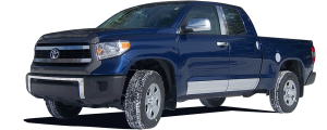 QAA - WZ14145 Molded Stainless Steel Wheel Well Fender Trim 4Pc 2014-2021 Toyota Tundra QAA - Image 2