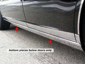 TH46550 Stainless Steel Rocker Panel Trim 4Pc 2006-2009 Buick Lucerne QAA