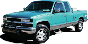 QAA - WZ18181 Molded Stainless Steel Wheel Well Fender Trim 4Pc 1988-1998 Chevrolet Silverado QAA - Image 2