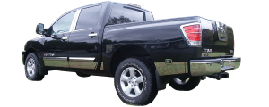 QAA - WZ24520 Molded Stainless Steel Wheel Well Fender Trim 4Pc 2004-2015 Nissan Titan QAA - Image 3