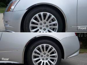 WQ50254 Stainless Steel Wheel Well Accent 6Pc 2011-2014 Cadillac CTS Coupe QAA