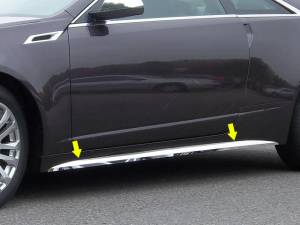 TH50254 Stainless Steel Rocker Panel Trim 4Pc 2011-2014 Cadillac CTS Coupe QAA