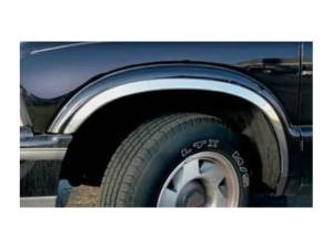 QAA - WZ34190 Molded Stainless Steel Wheel Well Fender Trim 4Pc 1994-2004 Chevrolet S-10 QAA - Image 1