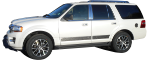 QAA - WZ37383 Molded Stainless Steel Wheel Well Fender Trim 4Pc 1997-2002 Ford Expedition QAA - Image 2