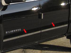 MI54184 Stainless Steel Molding Insert 4Pc 2014-2018 Chevrolet Silverado QAA