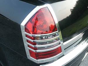 TL45765 Chrome Plated ABS plastic Tail Light Bezels 2Pc 2005-2007 Chrysler 300 QAA