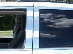 QAA - PP48895 Stainless Steel Pillar Trim 4Pc 2008-2016 Chrysler Town & Country, 2008-2020 Dodge Grand Caravan, 2009-2012 Volkswagen Routan QAA - Image 1