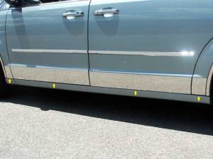 TH48895 Stainless Steel Rocker Panel Trim 8Pc 2008-2016 Chrysler Town & Country QAA