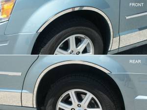 QAA - WQ48895 Stainless Steel Wheel Well Accent 4Pc 2008-2016 Chrysler Town & Country, 2008-2020 Dodge Grand Caravan, 2009-2012 Volkswagen Routan QAA - Image 1