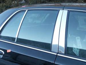 QAA - PP32481 Stainless Steel Pillar Trim 6Pc 1998-2010 Ford Crown Victoria QAA - Image 1