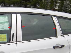 PP53361 Stainless Steel Pillar Trim 6Pc 2013-2019 Ford Escape QAA