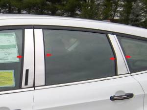 PP53362 Stainless Steel Pillar Trim 8Pc 2013-2019 Ford Escape QAA