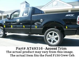 AT49316 Stainless Steel Side Accent Trim 12Pc 2009-2014 Ford F-150 QAA