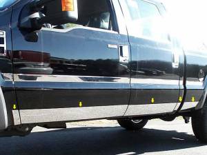 TH48320 Stainless Steel Rocker Panel Trim 8Pc 2008-2010 Ford F-250 & F-350 Super Duty QAA