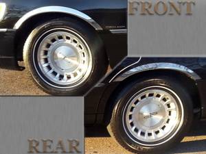 QAA - WZ43680 Molded Stainless Steel Wheel Well Fender Trim 4Pc 2003-2011 Lincoln Town Car QAA - Image 1