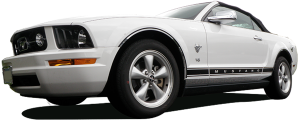 QAA - WZ45351 Molded Stainless Steel Wheel Well Fender Trim 4Pc 2005-2009 Ford Mustang QAA - Image 2