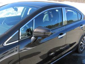 QAA - WP12215 Stainless Steel Window Accent Package 16Pc 2012-2015 Honda Civic QAA - Image 1