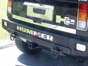 HV43001 Stainless Steel Graphic/Logo/emblem 8Pc 2003-2009 Hummer H2 QAA