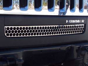 HV46306 Stainless Steel Grille Accent 1Pc 2006-2009 Hummer H3 QAA