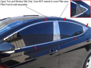 WP11341 Stainless Steel Window Accent Package 10Pc 2011-2013 Hyundai Elantra QAA