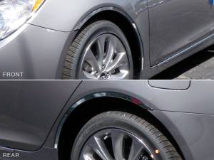 WQ11360 Stainless Steel Wheel Well Accent 4Pc 2011-2014 Hyundai Sonata QAA