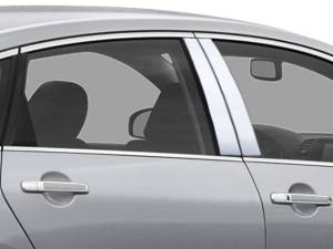 QAA - PP26058 Stainless Steel Pillar Trim 4Pc 2006-2010 Infiniti M35, 2006-2010 Infiniti M45 QAA - Image 1