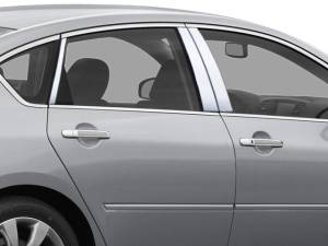 QAA - PP26059 Stainless Steel Pillar Trim 6Pc 2006-2010 Infiniti M35, 2006-2010 Infiniti M45 QAA - Image 1