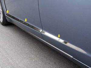 QAA - TH29099 Stainless Steel Rocker Panel Trim 6Pc 2009-2015 Jaguar XF QAA - Image 1