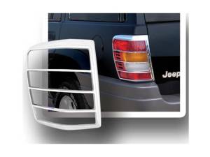 TL39080 Chrome Plated ABS plastic Tail Light Bezels 2Pc 1999-2004 Jeep Grand Cherokee QAA