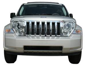 SGC48070 Chrome Plated ABS plastic Grille Overlay 1Pc 2008-2012 Jeep Liberty QAA