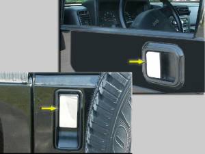 QAA - DH45090 Stainless Steel Door Handle Accent 3Pc 1997-2006 Jeep Wrangler TJ QAA - Image 1